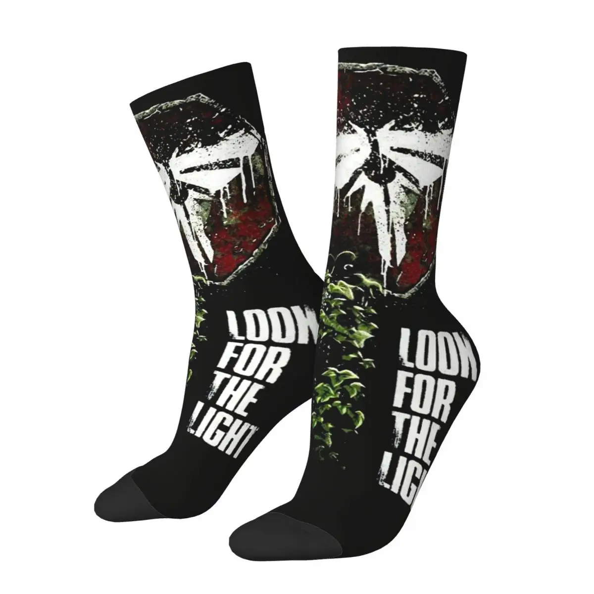 

Funny Crazy Sock for Men Tree Hip Hop Vintage The Last of Us Game Happy Seamless Pattern Printed Boys Crew compression Sock