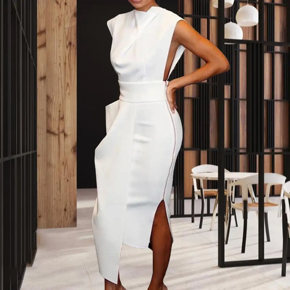 Canotte da donna a costine in maglia con scollo a V senza maniche camicette camicie casual tinta unita canotta da donna estiva comoda canotta top, bianco, S