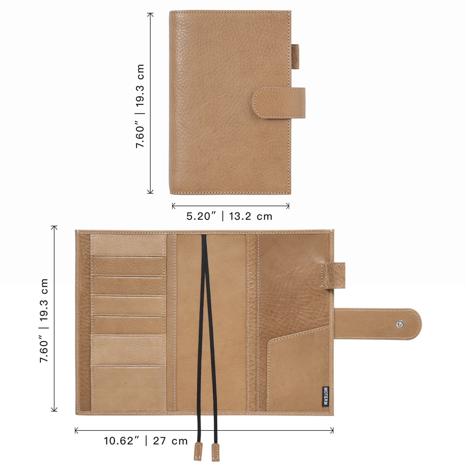 Moterm B6 Slim/ Min Original Cover for JIBUN TECHO Notebook Full Grain Veg Tanned Cowhide Planner Organizer Diary Journal 2