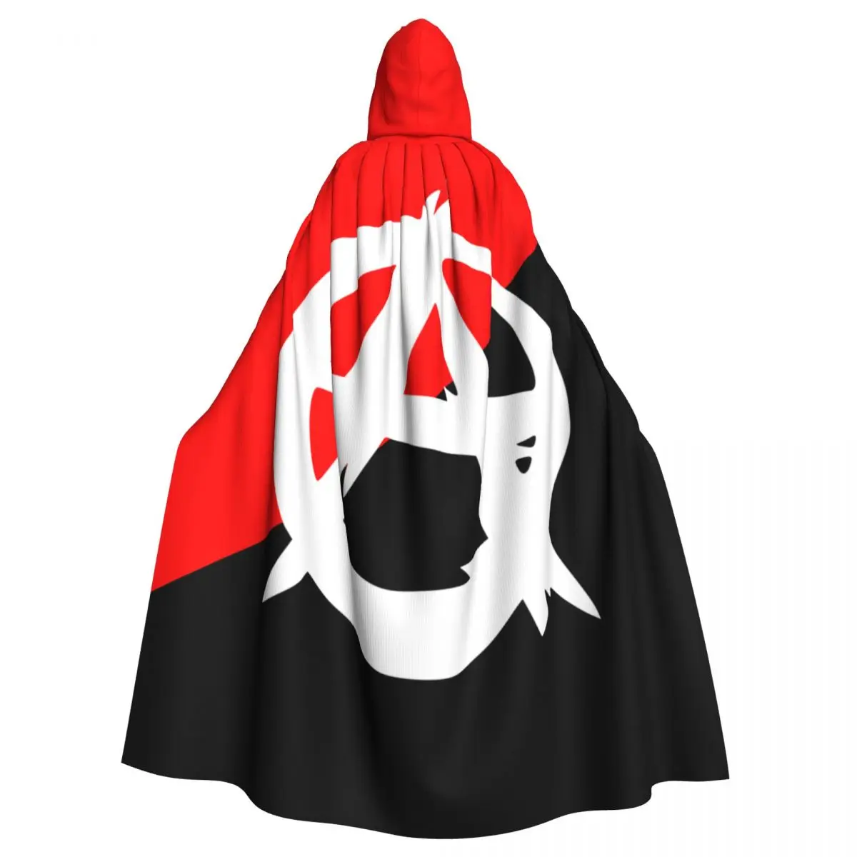 

Long Cape Cloak Anarchist Flag With A Symbol Hooded Cloak Coat Autumn Hoodies