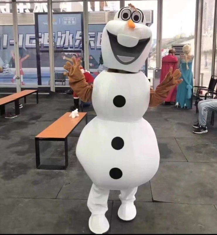 MINISO Disney New Cosplay Frozen Snow man Olaf character costume Mascot Advertising Costume Fancy Dress Party Animal carnival