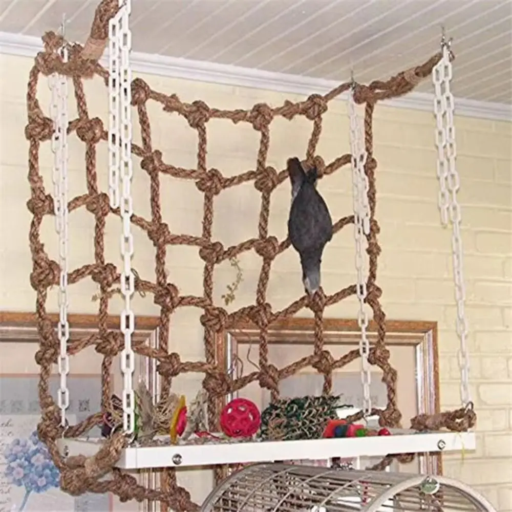 Linen Parrot Climbing Net 5