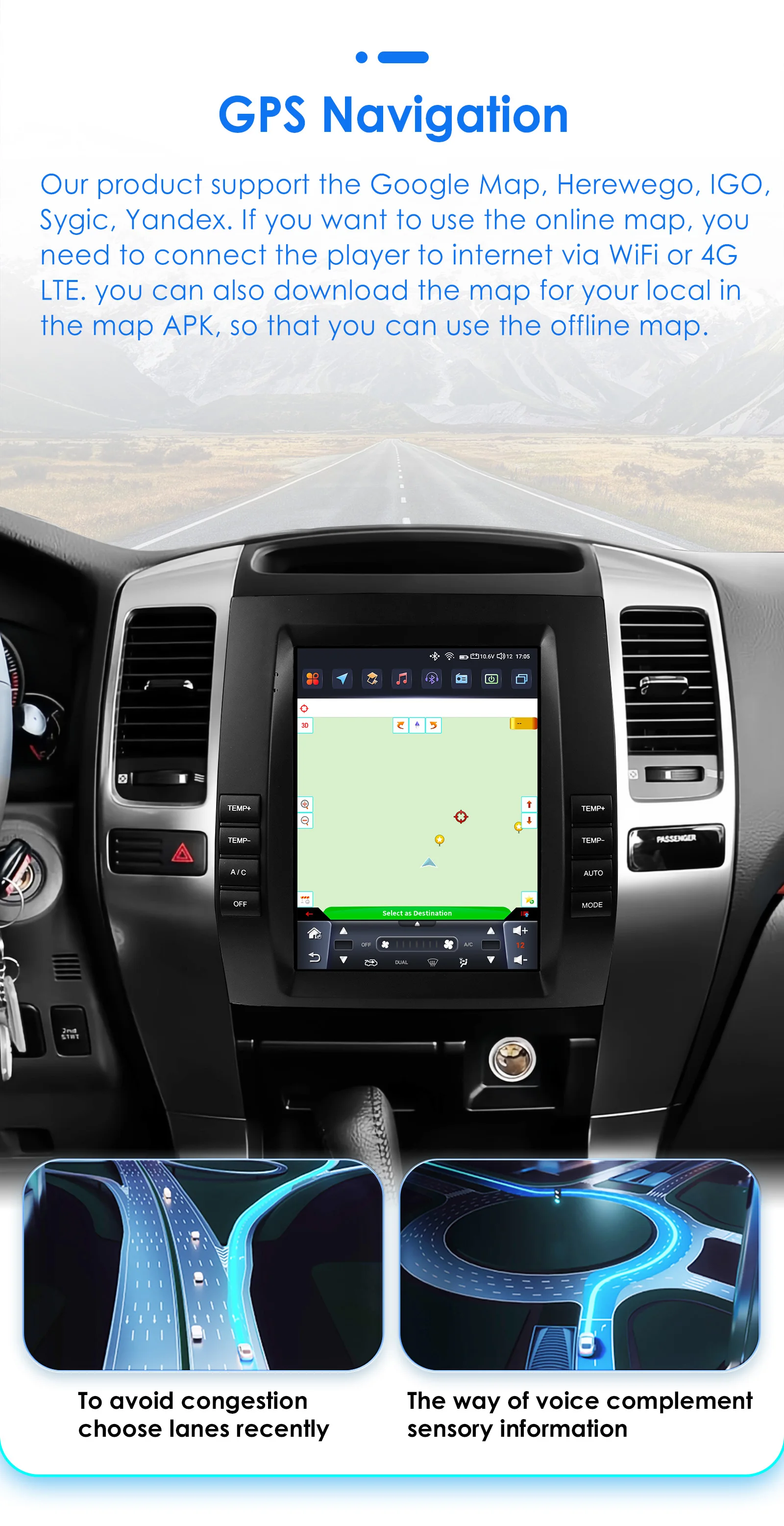 Autoradio-Multimedia-Player für Toyota Land Cruiser Prado 120 für Lexus GX470 2002–2009 9,7 Zoll GPS 4G Stereo Carplay Android Auto – Detail 29