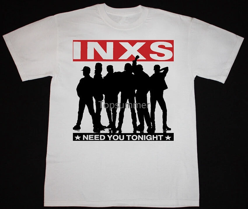 

Vintage Inxs Band Concert Poster T-Shirt White Tee All Sizes S To 5Xl 1F1177