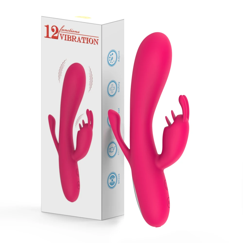 Rabbit Dual Motor Vibrator Anal Dildo Vibrator 12 Geschwindigkeiten Vibration Sexspielzeug für Frauen G-Punkt Massagegerät Clit_voghion.com