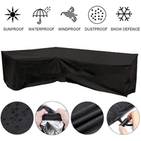 15 Size L Shape All-Purpose Covers Waterproof Rattan Corner Furniture Cover Garden Patio Outdoor Sofa Protector Anti-Dust 2