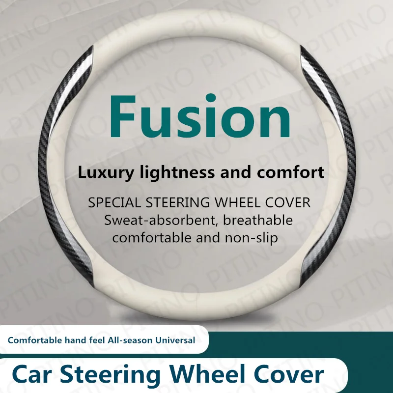 

Car Steering Wheel Cover for Ford Fusion Anti Slip Wear-resistant Sweat Absorbing 37-38cm Interior Steering Cover Accessories