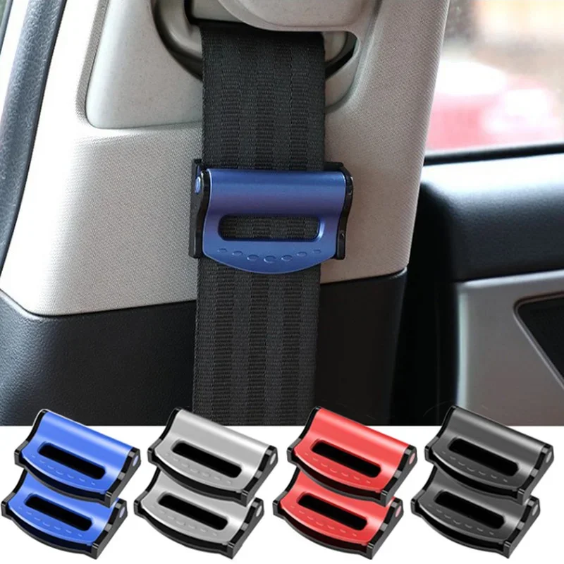 2PcsCarBeltBuckleClipSeatbeltStopperAdjusterClampPortable