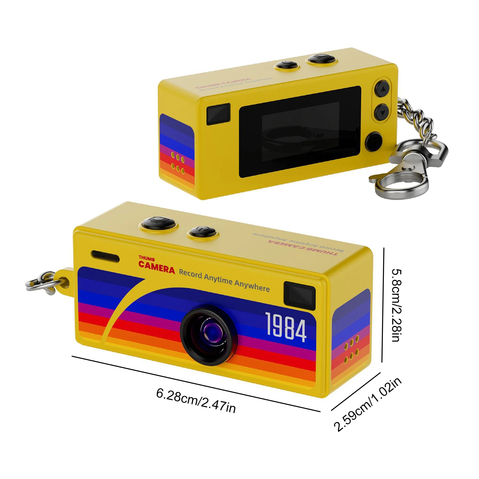 Fotocamera digitale G6 con schermo LCD da 0,96 pollici Base di ricarica per scheda 1080P da 128 GB Videoregistratore portatile compatto CMOS a forma di Monoreflexes