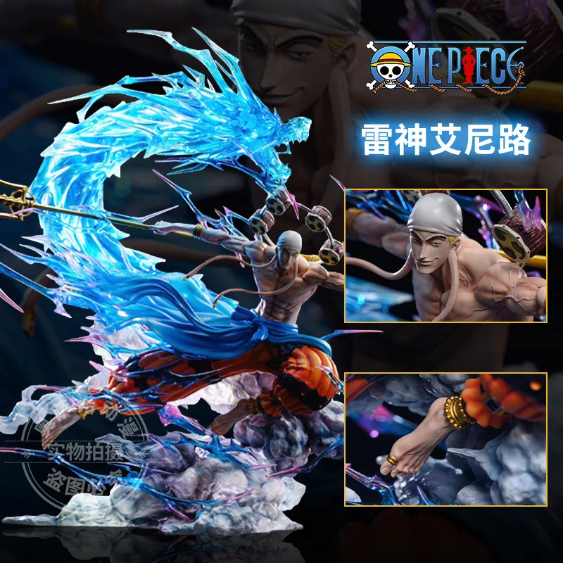

34cm One Piece Figures Enel Action Figure Anime Characters Collection Model Pvc Statue Thor Anime Desktop Ornaments Gift Toys