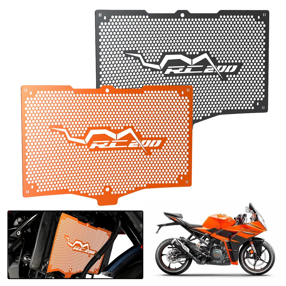 

Для RC125 RC200 RC390 RC 125 200 390 2022 2023 2024 2025 RC 390/200/125 аксессуары для мотоциклов радиатор решетка гриль Защитная крышка