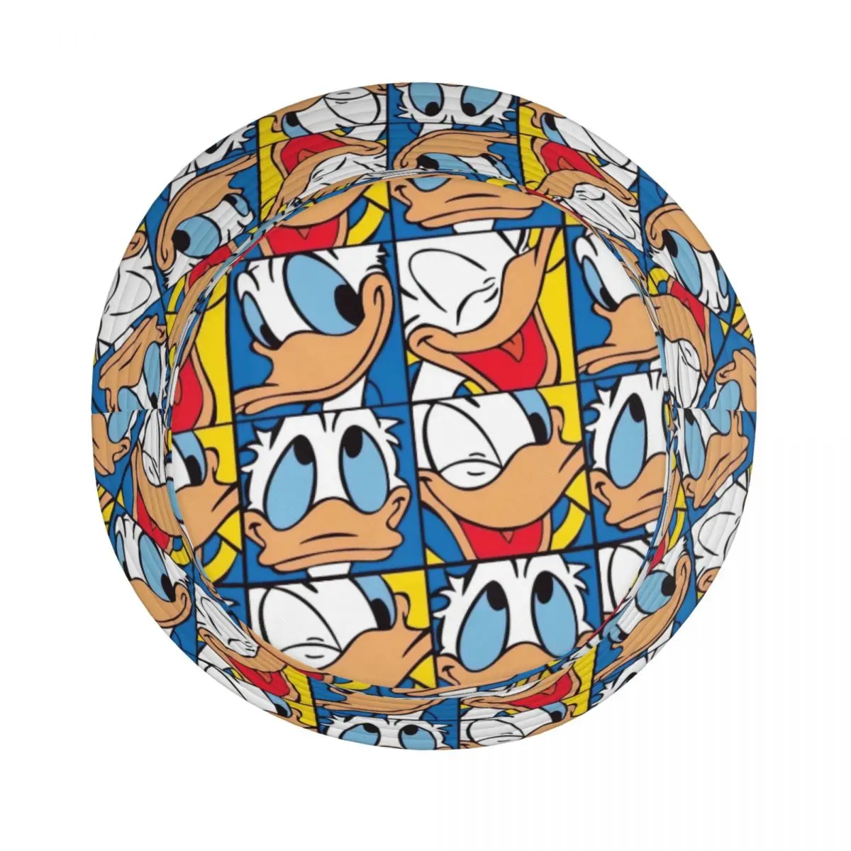 Cartoon Anime Figures Donald Duck Bucket Hats Summer Travel Headwear Stuff Fishing Fisherman Hat for Outdoor Woman Boonie Hat