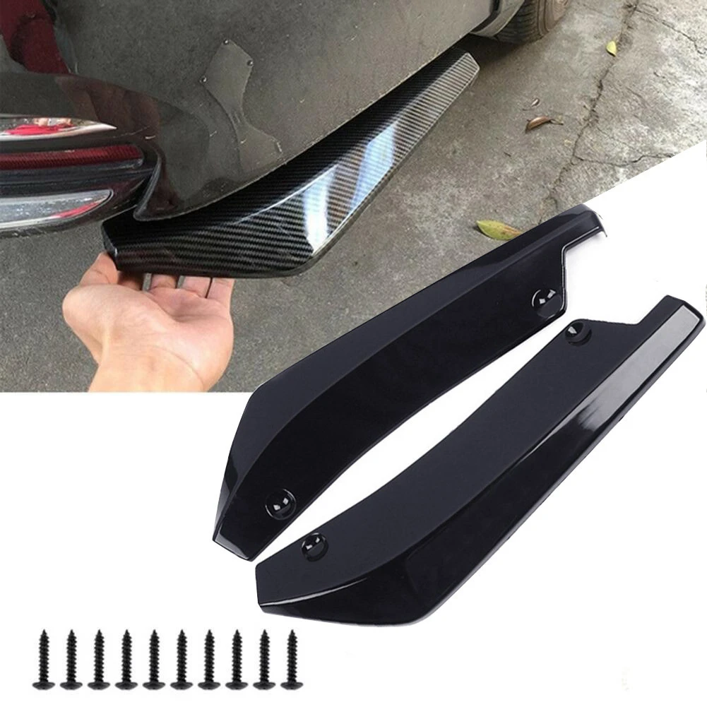 Set De 6 Aletas De Parachoques De Fibra De Carbono (3 Tamaños) - Adhesivas, Para Decoración Y Protección Del Coche