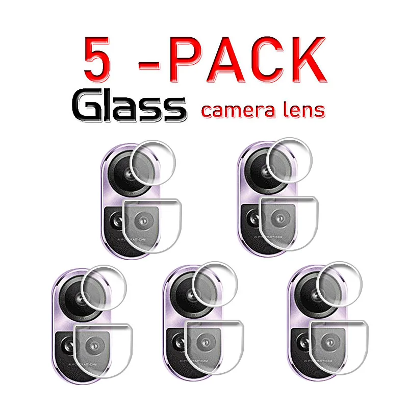Premium Tempered Glass Camera Lens & Screen Protector Set with Soft Protective Case - 5 Pack