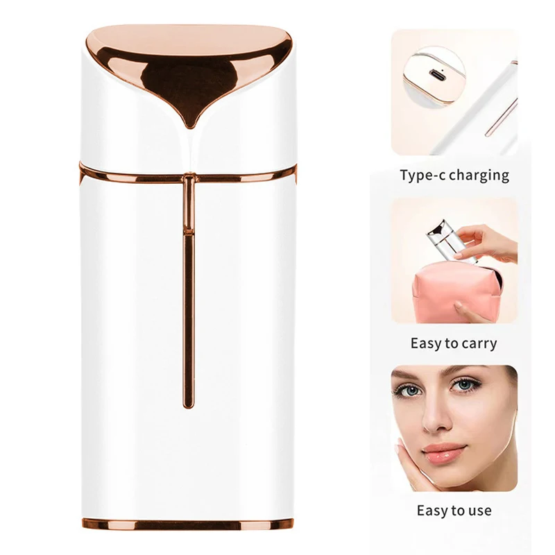 Fashion Painless Mini Electric Shaver Hair Trimmer For Women Lady Double Floating Knife Heads Electric Razor Depilator Epilator rechargeable multifunction detachable four heads leg arm oxter bikini hair shaver electric lady epilator women hair razor