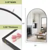 20"x30" Arch Bathroom Mirror, Wall Mounted Mirror, Vanity Wall Mirror w/Metal Frame for Bedroom, Entryway, Living Room 2