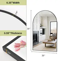 20"x30" Arch Bathroom Mirror, Wall Mounted Mirror, Vanity Wall Mirror w/Metal Frame for Bedroom, Entryway, Living Room 2