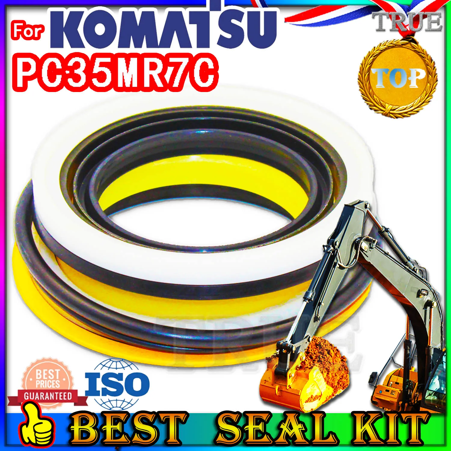 

For KOMATSU PC35MR7C Oil Seal Repair Kit Boom Arm Bucket Excavator Hydraulic Cylinder TRAVEL Joystick Engine O-ring Pump Digger