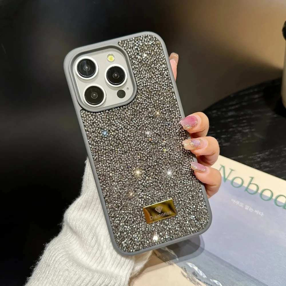 Radiant Rhinestone Glitter Phone Case - Shiny Bling Shockproof Cover