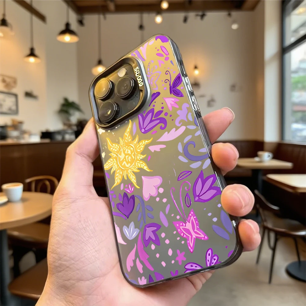 Vibrant Purple Butterflies Pattern Shockproof Phone Case - Hard Shell Anti-Scratch Protective Cover