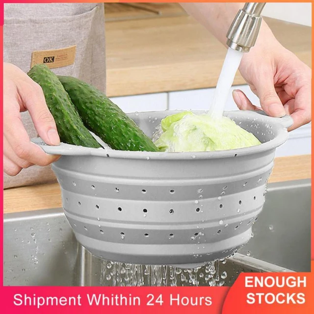 Passoire télescopique pliable en silicone avec poignée, panier pour évier, petite  passoire de cuisine, 28cm, 1 pièce - AliExpress