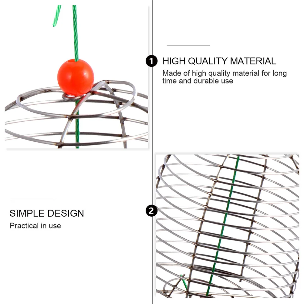 

10 Pieces Carp Fishing Feeder Stainless Steel Fishing Trap Basket Bait Cage