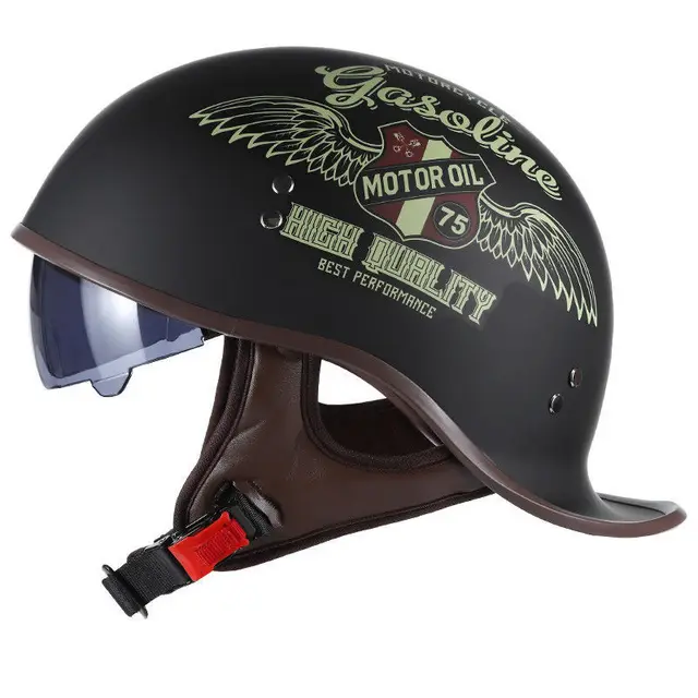Retro Motorhelm Bobber/Cafe Racer 