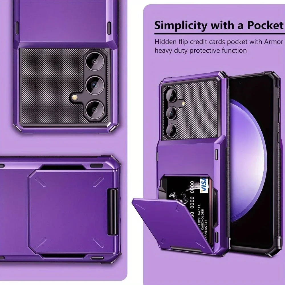 Premium Wallet Case with 5 Card Slots and Pocket Cover