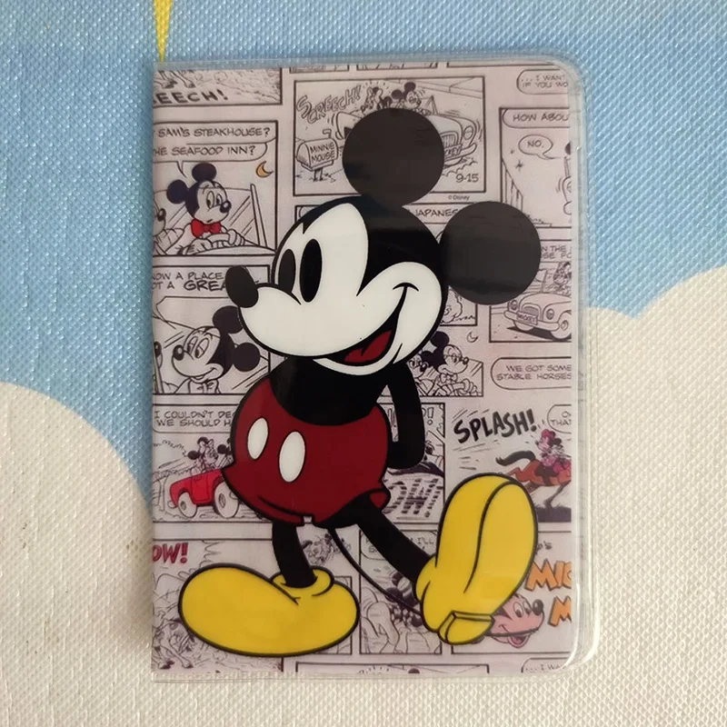 6 Colors Disney Mikey Mouse Passport Holder PVC Leather Travel Passport Cover Case Card ID Holders 14cm*9.6cm