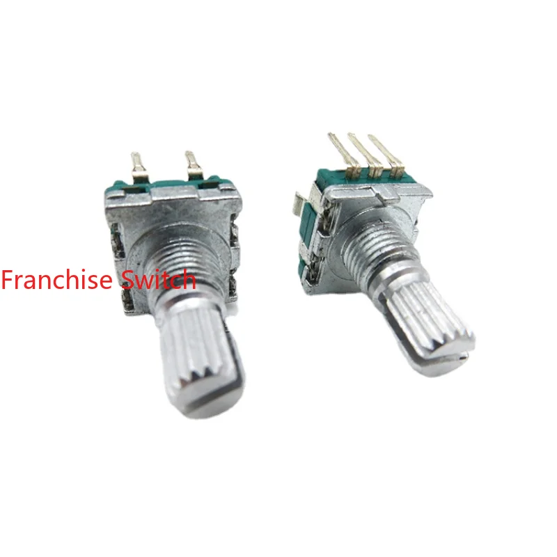 

10PCS High-quality 360 Encoder Coding Switch Pulse Potentiometer 20-bit 15mm Floral Axis Positive Code With Switch.