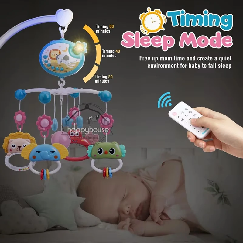 Musical Baby Crib Mobile with Lights & Projection 3