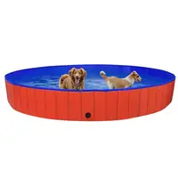 Piscine pliable pour chien pour se rafraîchir en été - Construction en PVC durable avec surface antidérapante et design compact, idéale pour les loisirs en plein air et le rafraîchissement des animaux de compagnie 3