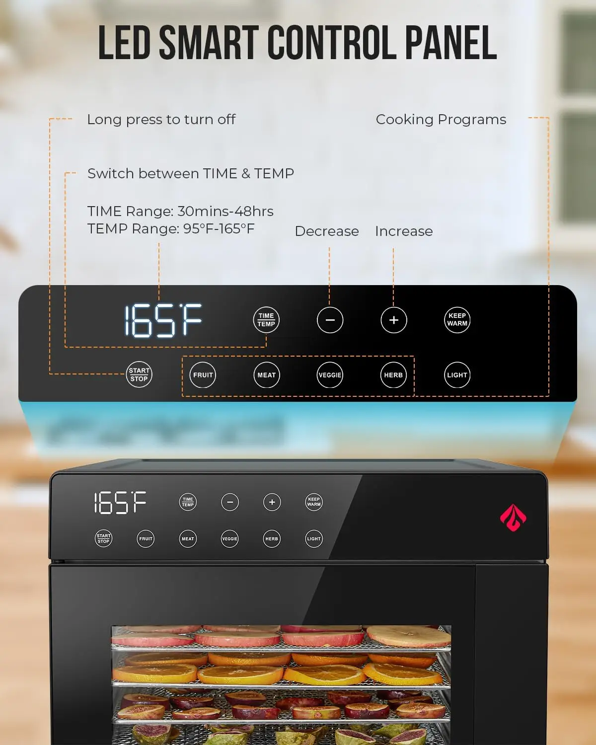 Machine 8 Trays, Stainless Steel Dehydrators for Food and Jerky large capacity, Adjustable Temperature 2