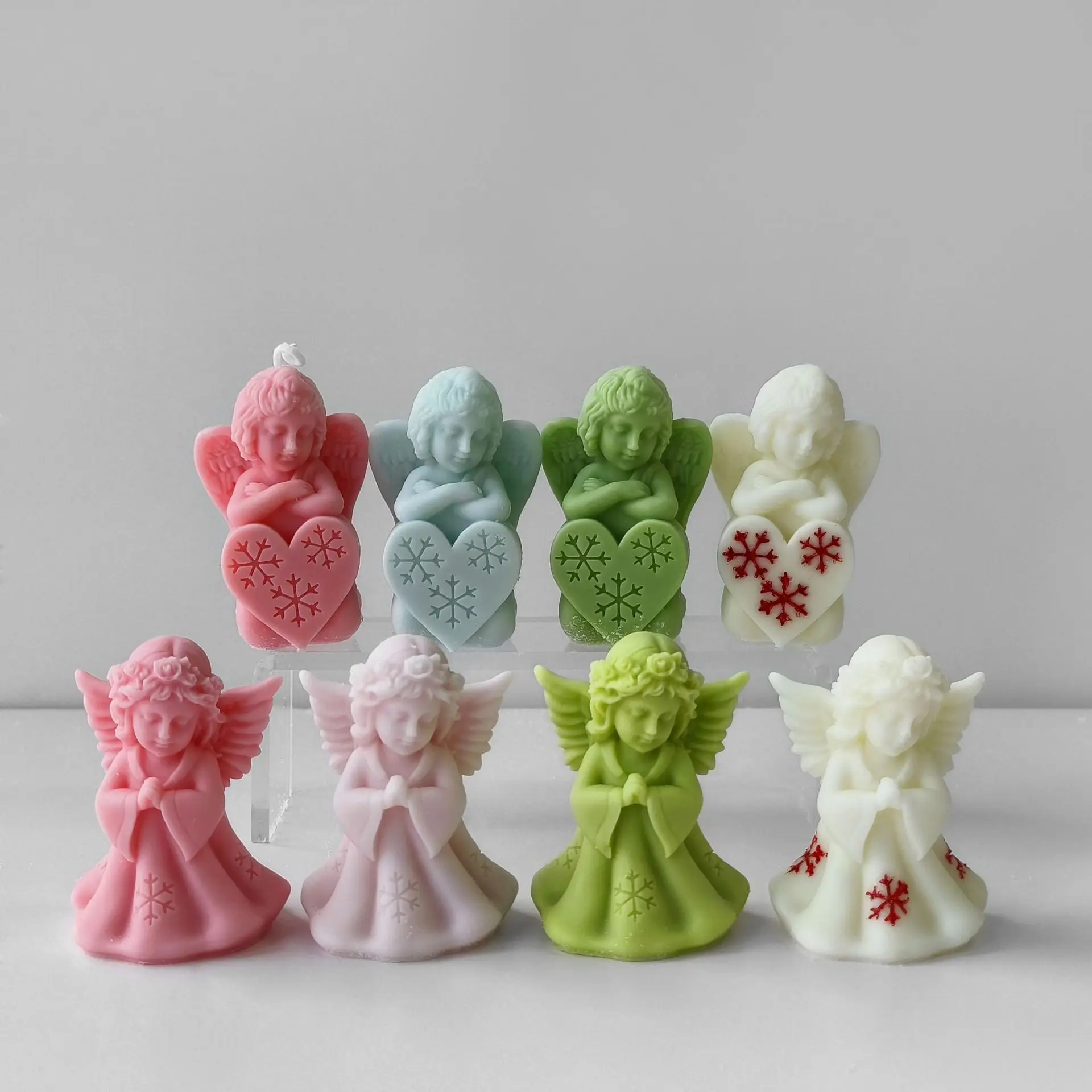 3D Angel Candle Silicone Mold Handmade Gifts Plaster Resin Ornaments Mould Soap Candle Making Supplies