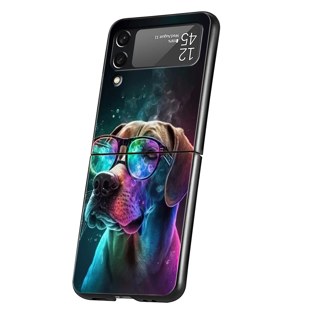 Adorable Cartoon Dog Pug Hard Shell Phone Case - Black Cover