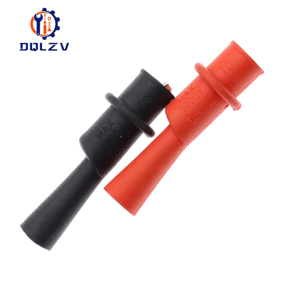 Crocodile Alligator Clips Clamps for Multimeter Tester Probe Insulated Crocodile Test Clip Connector 2PCS