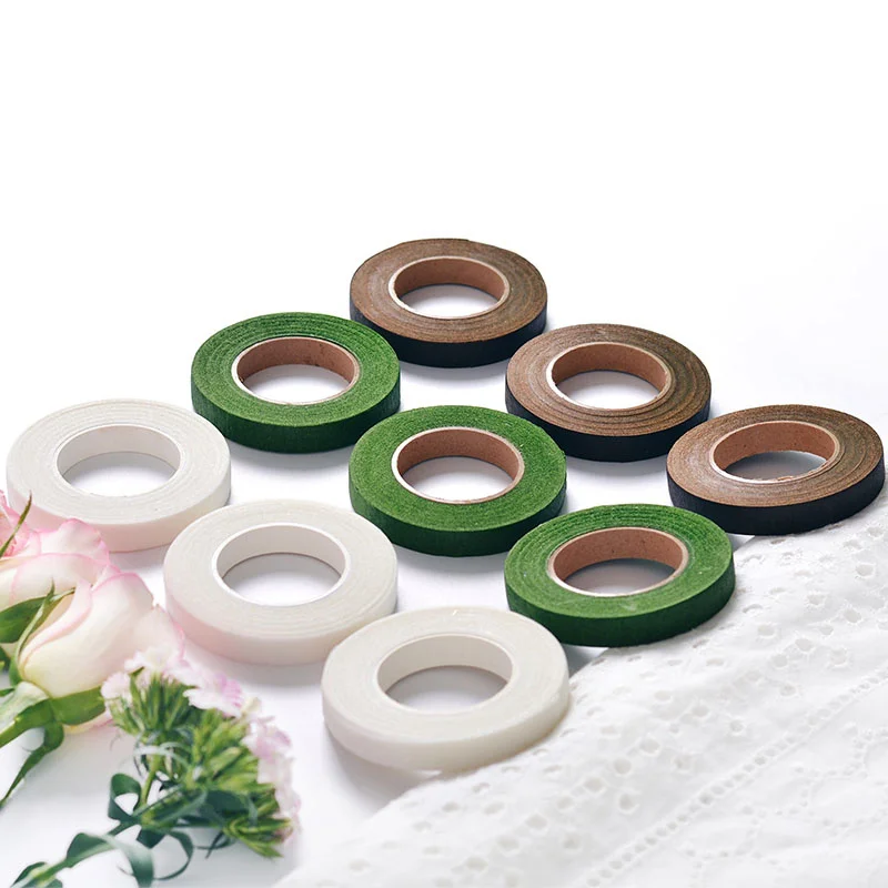 1/2pcs 30 Yard 12mm Self-adhesive Bouquet Floral Stem Tape