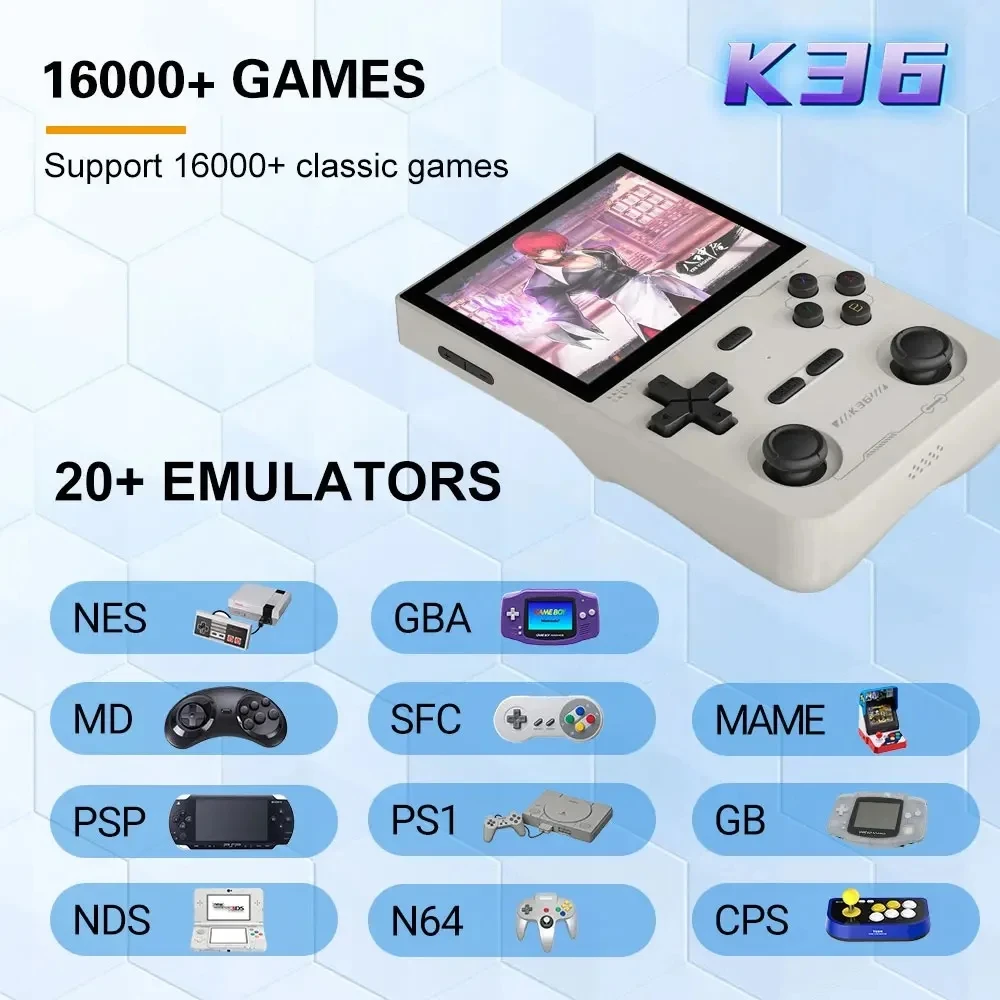 K36 Portable Game Console Built-in 16000+ Games
