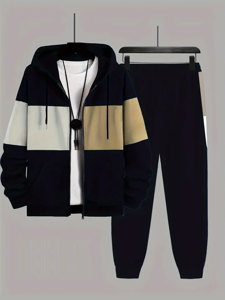 Men's 2 Piece Hooded Jacket and Jogging Pants Set