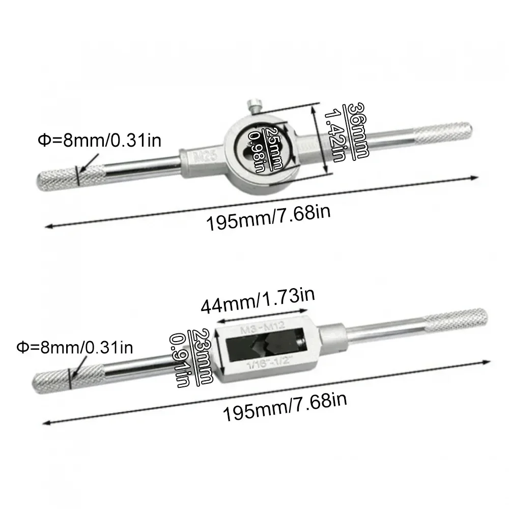 Description Picture 5 of itemMultifunction Tap and Die Set 12/20Pcs M3-M12 Metric Screw Thread Plugs Hand Screw Taps Straight Taper Tapping and Thread Tools