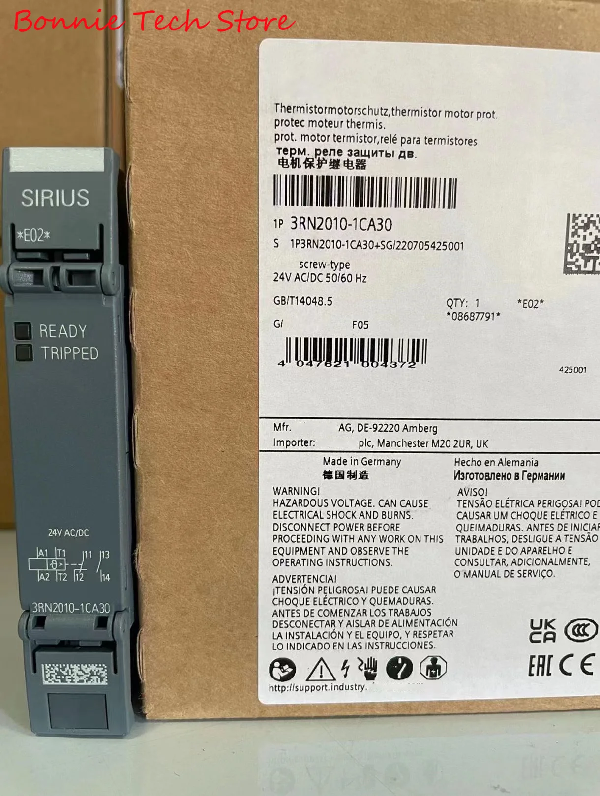 

3RN2010-1CA30 для реле защиты двигателя Siemens термистора