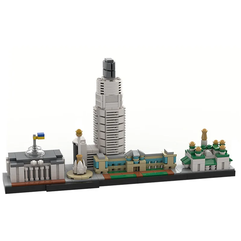 

City View Series MOC 49187 Kiev Skyline Building Blocks DIY Urban Architecture Scene Bricks Creative Toy Gift Boys Girls Friends