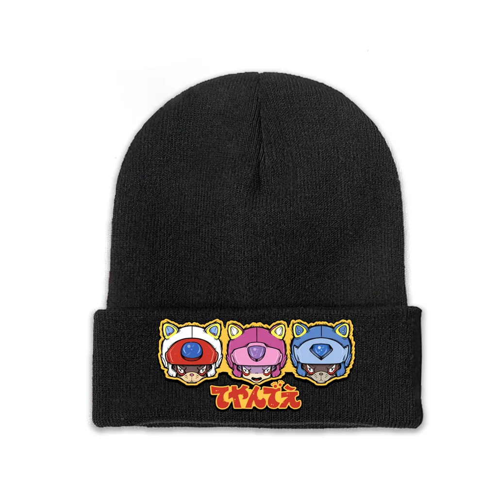 

Samurai Pizza Cats TV Skullies Beanies Caps Graffiti Classic Knitted Winter Warm Bonnet Hats Unisex Ski Cap