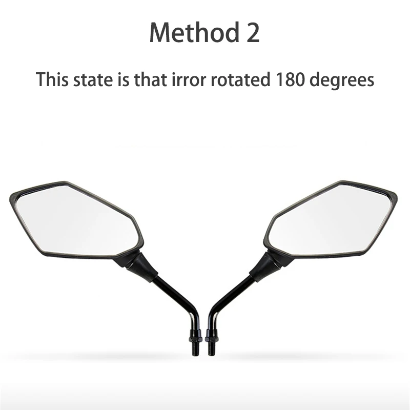 Motorcycle Mirror 2Pcs/Pair Universial 8mm 10mm Motorcycle Mirror Scooter E-Bike Rearview Mirrors Electromobile Back Side Convex Mirror