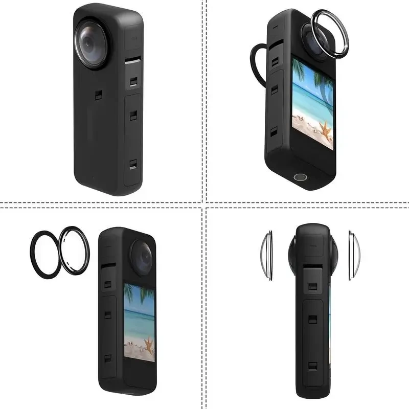 인스타 360 X3 용 스티커 렌즈 가드, 듀얼 렌즈 커버, 인스타 360 X3 렌즈 보호대, 인스타 360 X3 렌즈 보호 가드 액세서리