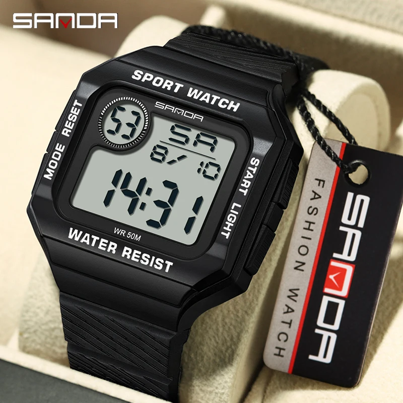 

SANDA Military Sports Watch Digital Watch LED Men Clocks Relojes Deportivos Waterproof Luminous Alarm Clock Male Orologi da uomo