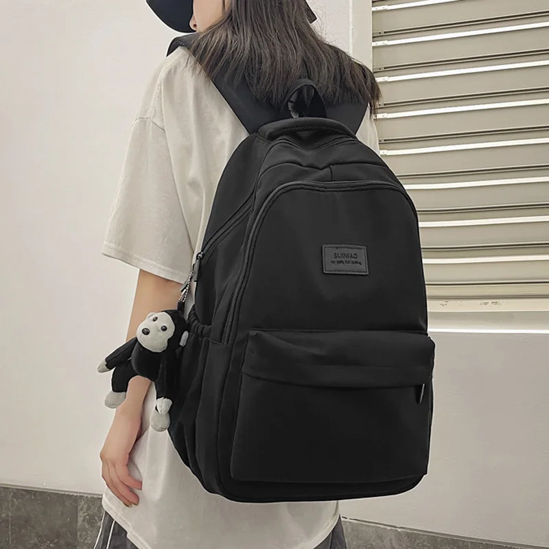 YFGBCX Zaino Estetico Carino In Nylon Per Studentesse Universitarie - Leggero, Tinta Unita, Capiente Per Laptop 15 Pollici, Libri E Accessori, Bookbag Scuola