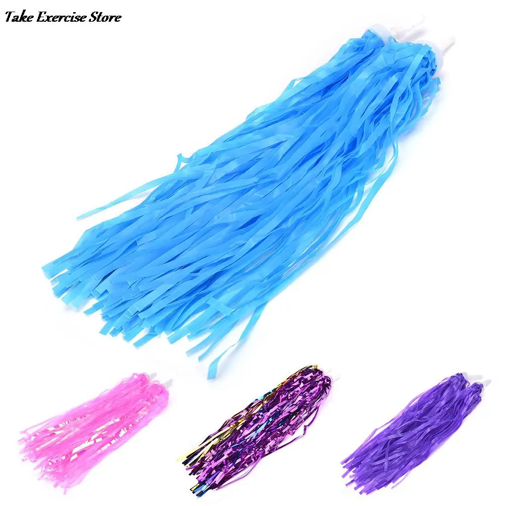 1 Pair Bicycle Handlebar Tassels Kids Scooter Tricycle Handlebar Tassels Bike Cycling Handle Grips Decoration PE Streamers