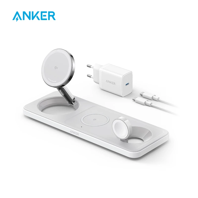 Anker MagGo Foldable 3-in-1 Wireless Charging Stand, Qi2 Certified