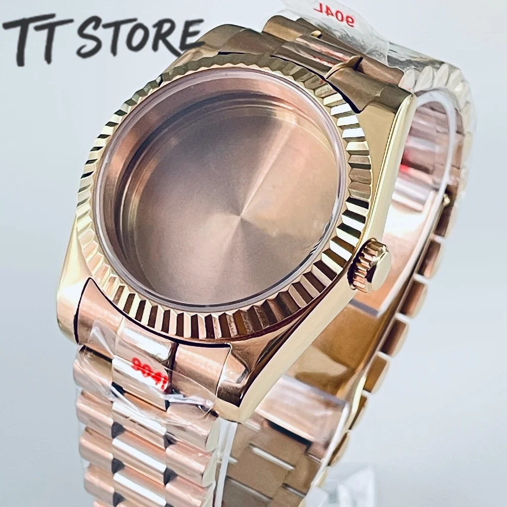 Premium Waterproof Watch Case with Sapphire Crystal - Silver, Black, Gold, and Rose Gold